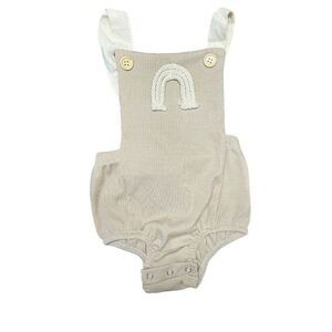 Infant Baby boy girl rainbow romper bodysuit backless sleeveless halter 0-3 M